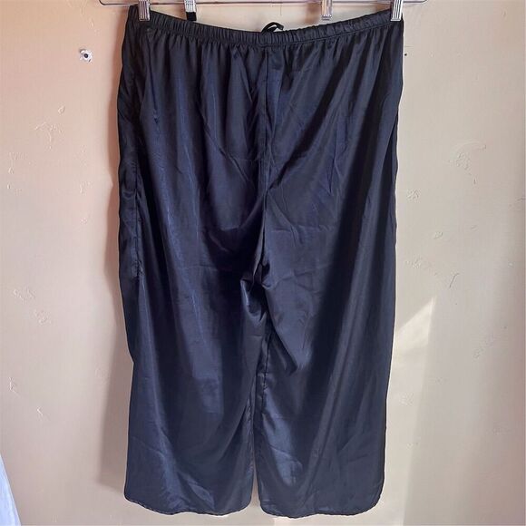 BB Dakota Women's Size 2XL Black Open Wide Leg Pants Elastic Waistband Flowy - Picture 5 of 8
